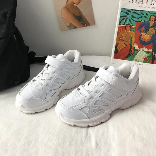 Hong Kong Flavor Velcro White Shoes Street Shooting Wild Lin Xiaozhai The Same Shoes Female Korean Version of Ulzzang Student Shoes