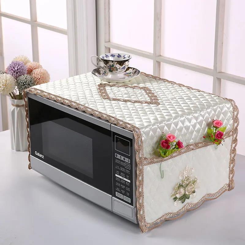 Microwave Cover Universal Plus Cotton Cover Towel Cover Cloth Simple Microwave Cover Kitchen Household Dust Cover