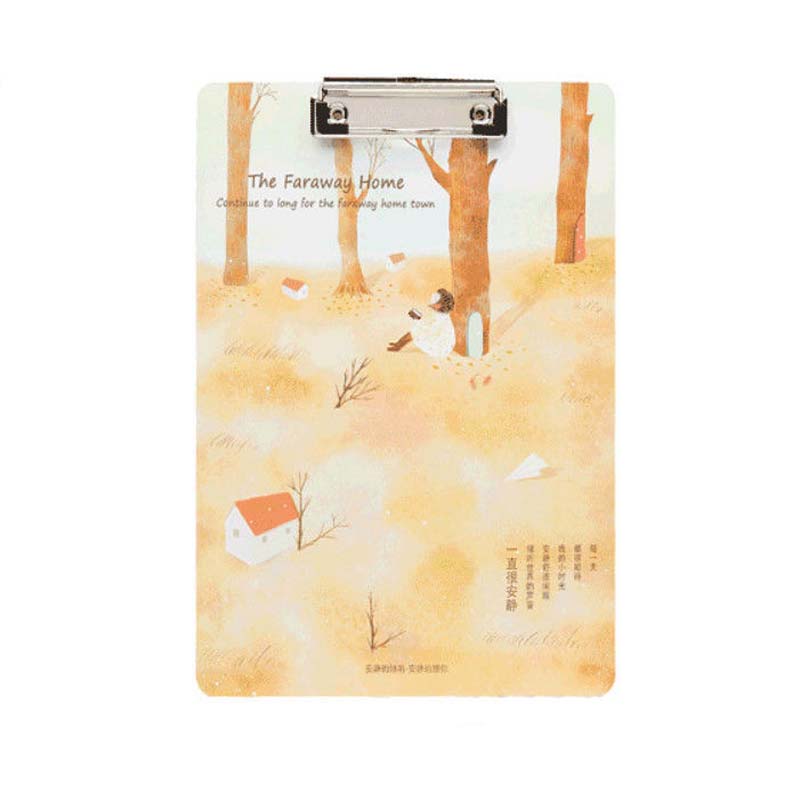 Cartoon A4 Board Clip Paper Wood Folder Board Writing Pad Folder Office Stationery