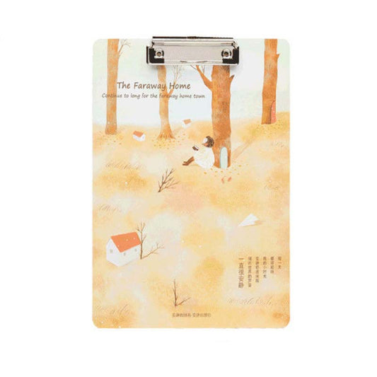 Cartoon A4 Board Clip Paper Wood Folder Board Writing Pad Folder Office Stationery