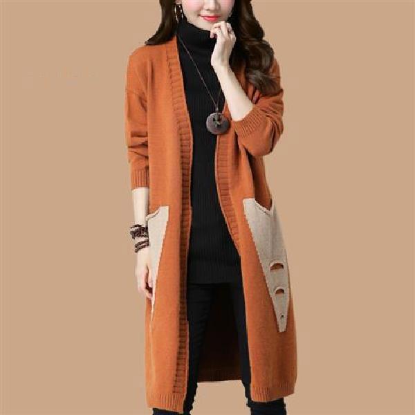 European Women Thin Kimono Cardigan Long Sleeve Loose Asymmetric Hem Long Cardigan Women Outerwear