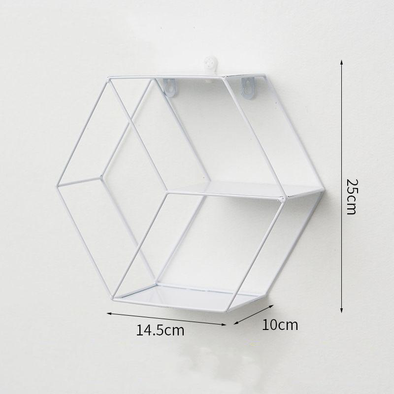 Living Room Decoration Storage Rack Bedroom Room Round Wrought Iron Wall Shelf