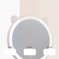 Cat Ears 3 Levels Ligthing LED Makeup Mirror Portable Travel Desktop Mirror Touch Screen USB Charging