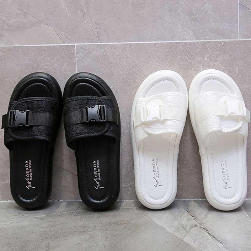 Size35-40 Summer Women Slippers Bohemian Beach Wear-resistant Slippers Wedge Platform Leopard Print Sandals Outdoor High Heels