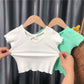 Children's Clothing Girls Suit Summer Small and Medium-sized Virgin Baby Fashion Korean Style Short Sleeve Two-piece Trend
