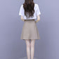 Summer Women's Suit Skirt Temperament Fairy Skirt Two-piece Dress Thin Shirt Skirt Black and White Dress Can Be Worn for Work