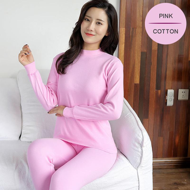 Genuine Autumn Clothes and Long Trousers Ladies Pure Cotton Thin Middle-aged and Elderly Cotton Thermal Underwear Set