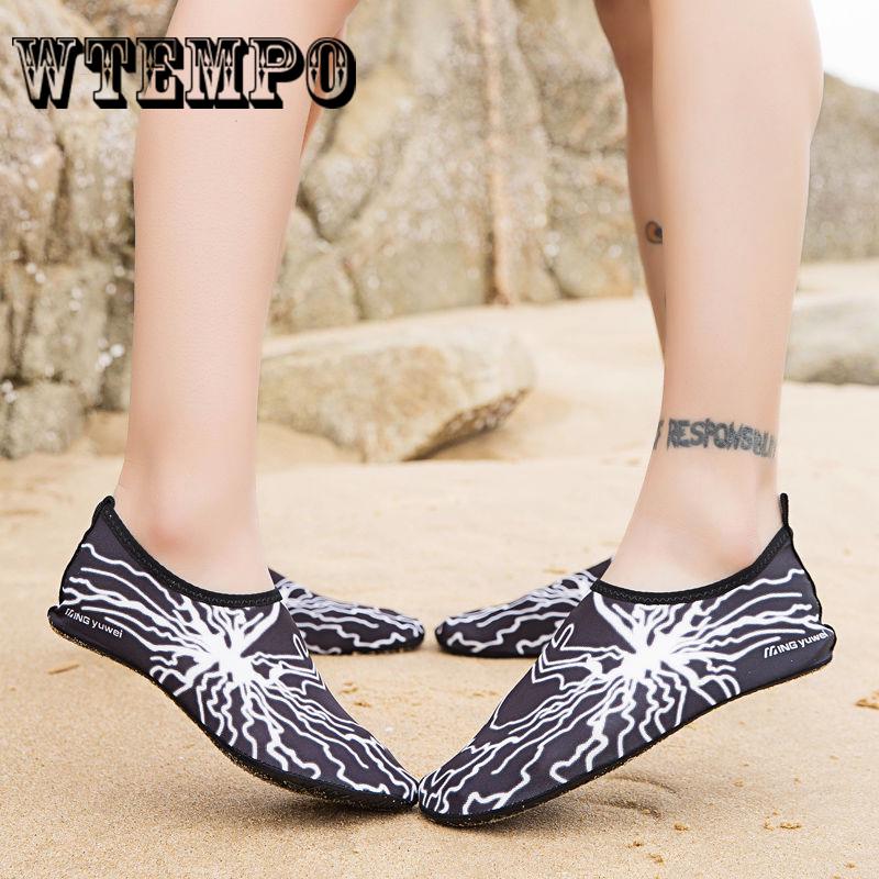 Men Women Water Shoes Summer Aqua Slippers Beach Slip on Waterpark Sandals Slides