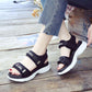 Sandals Female Wild Casual Students Sponge Cake Bottom Velcro Thick Bottom Beach Shoes Women