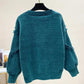 Chenille Cardigan Sweater Women's Spring and Autumn Long-sleeved Top Knitted Cardigan Coat