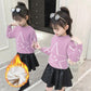 Thickened children's sweater round neck sweater long-sleeved slim bottoming shirt little girl fashion autumn and winter jacket