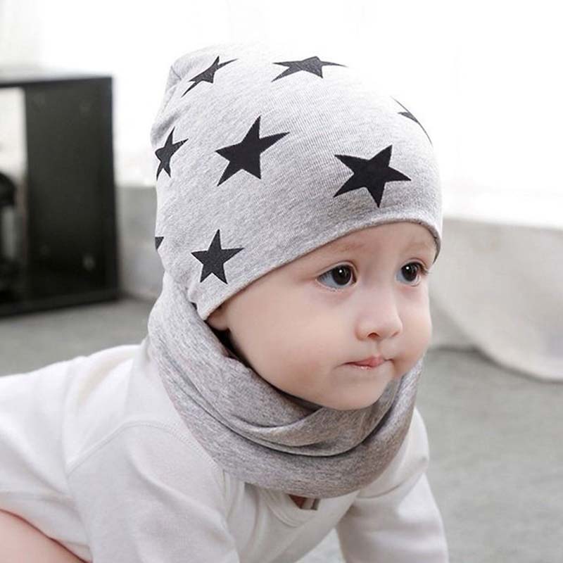 Autumn and Winter Baby Hood Double Cotton Hat Kids Hat Fashion Warm Hat Toddler Baby
