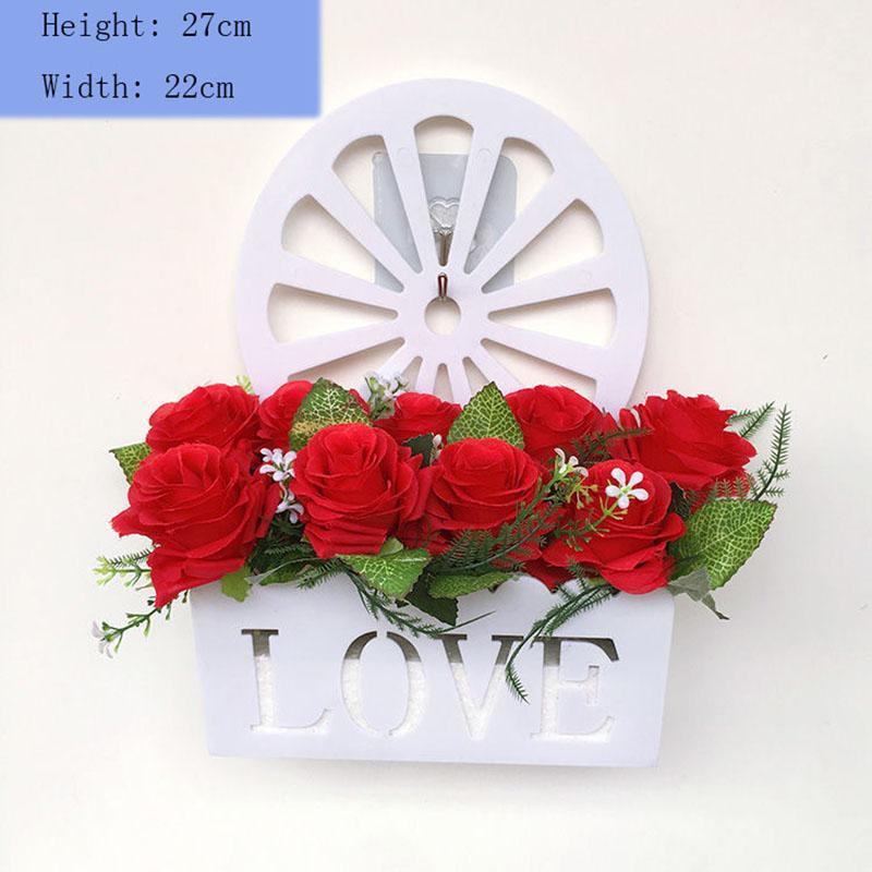 Simulation Pepper Set Basket Plastic Fence Living Room Wall Hanging Fake Flower Rack Home Wall Decoration Pendant