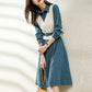 Waistband Fake Two-piece Temperament Dress In Autumn and Winter Waist Was Thinner Fashionable Dress for Age Reduction Women