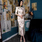 Split dress spring and autumn cheongsam female retro chinese style long cheongsam slim sleeves