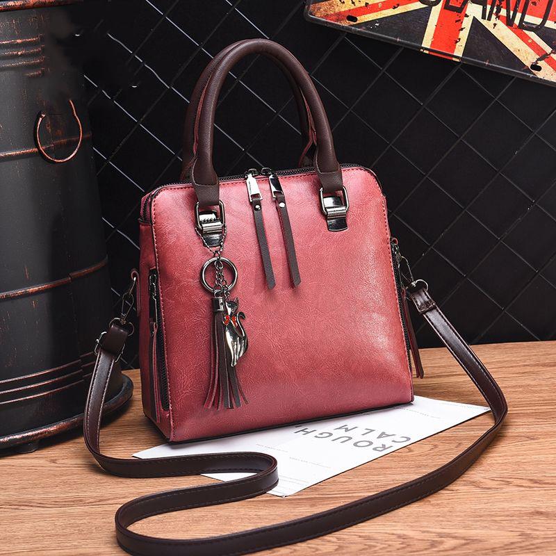 Shoulder Handbag Trendy wild Woman bag Patent leather bag Big capacity European and American style