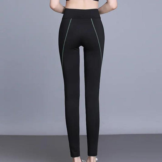 High Waist Slimming Quick-drying Yoga Pants Women's Elastic Hip-lifting Abdomen Leggings Running Sports Fitness Pants Training Outer Wear