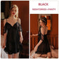 4XL Ladies Sexy Nightdress Mesh Lace Pajamas Dresses Plus Size Sling Strap Off Shoulder V Neck Nightdress Casual Sexy Homewear