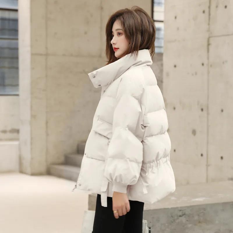 Winter Women's Korean Down Jacket Short Stand-up Collar Loose Cotton-padded Jacket Thick Bread Padded Jacket