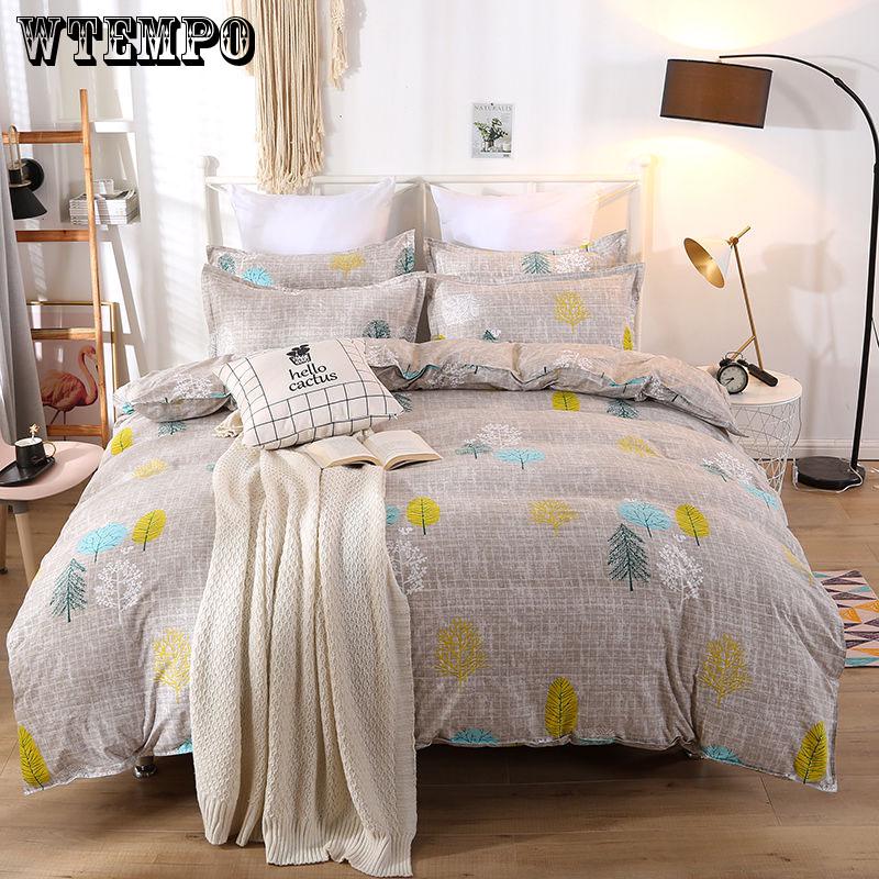 Bedding Linen Set Adults Bedclothes Bed Comforter Soft Bed Sheet Pillowcase Duvet Cover