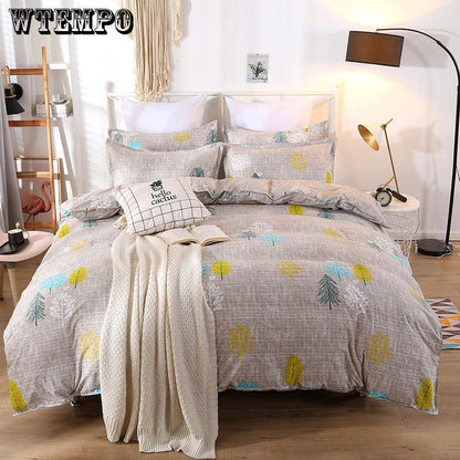 Bedding Linen Set Adults Bedclothes Bed Comforter Soft Bed Sheet Pillowcase Duvet Cover