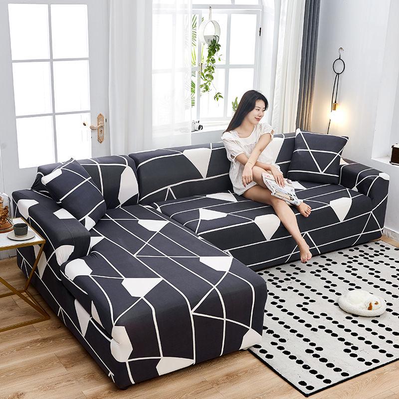 Solid Color Elastic Universal Slipcover All-inclusive Anti-slip Sofa Covers Towel for Dining Room 1/2/3/4 Seater Stretch Sofa Covers