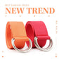 Canvas Nylon Webbing Women's Belt Korean Fashion Double Ring Buckle Ladies Canvas Long Belt
