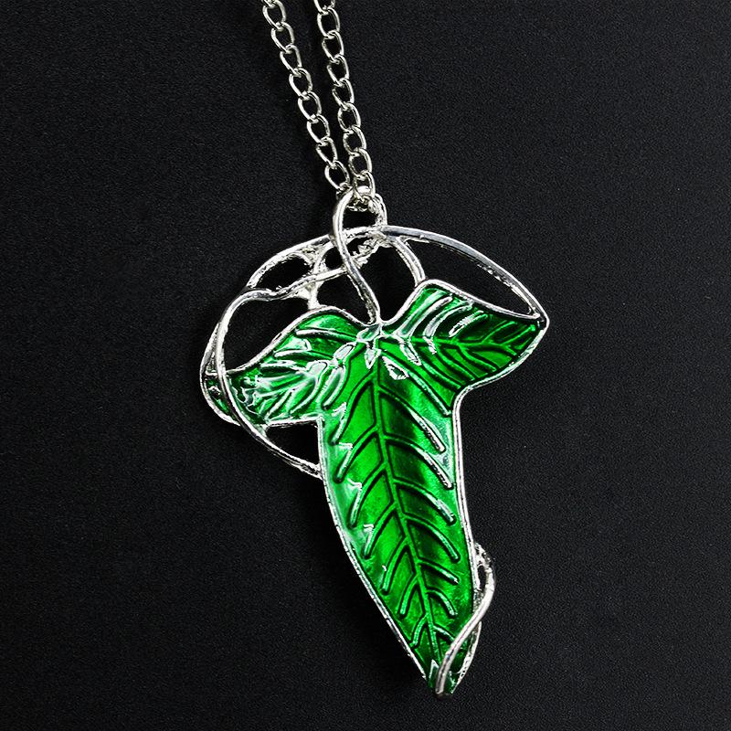 Europe and The United States Film and Ring Lord of The Rings Leaf Brooch Pendant Dual-use Type