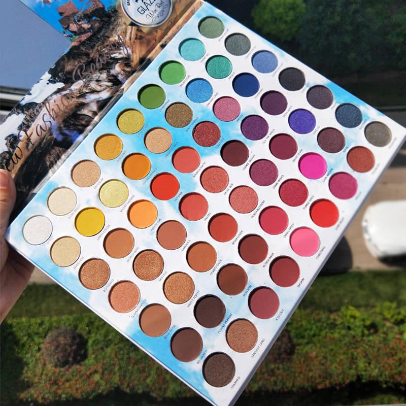 European and American eyeshadow plate 63 color makeup dedicated  beginner parity net red eyeshadow