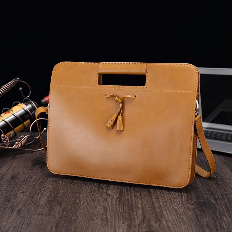 Business Briefcase Men Large-capacity Leather Waterproof Handbag Envelope Messenger Shoulder Bags