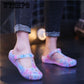Summer Print Hole Shoes Women's Sandals Flat Jelly Shoes Beach Shoes Non-slip Slippers