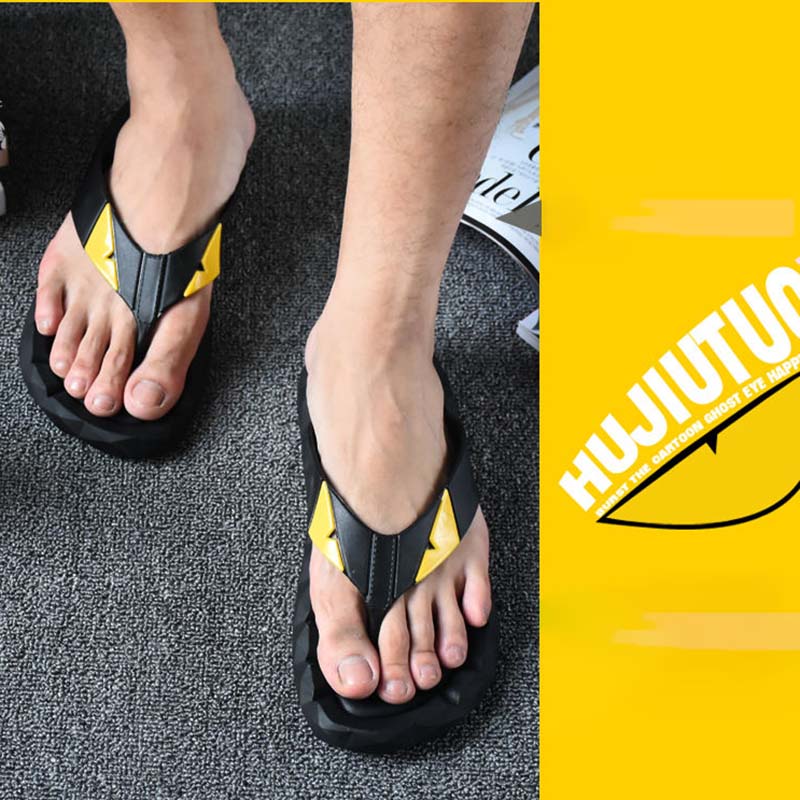 Summer Non-slip and Waterproof Korean Style Hipster Flip-flop Sandals Beach Shoes Small Monster Slipper Men's Soft-soled Flip Flop