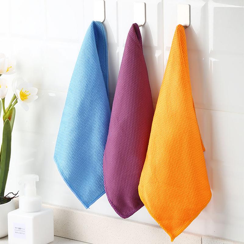 Soft Microfiber Towel Car Cleaning No Trace Absorbable Window Car Rag Cleaning Towel Kitchen Mirror Cleaning Wipe Glass Cloth