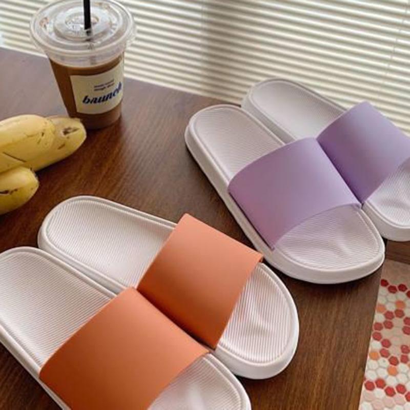 Simple Girl Heart Cute Slippers Female Summer Outdoor Wear Indoor Home Non-slip Bath Sandals and Slippers