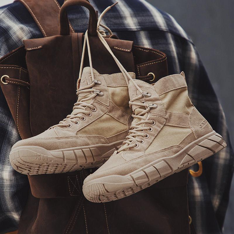Autumn Winter Martin Boots Men's Boots Leather Army Boots Snow Boots