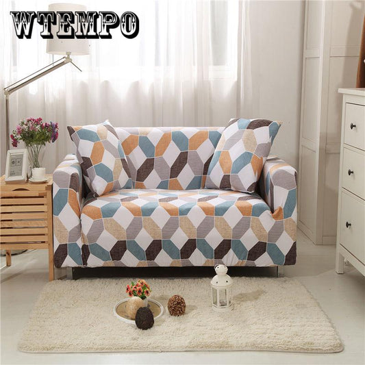 1/2/3/4 Seater Soft Elastic Slip-resistant Sofa Cover Easy Stretch T shape Slipcover