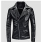 Fashion High-end Men's Leather Jacket Fashion Trend Slim Fit Plus Cashmere Warmth Send Leather Care Agent Sheepskin Jacket