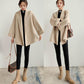 Thickened and Cotton Double-sided Woolen Coat for Women In The Long Section of Winter Slimming Cloak-style Woolen Coat with Belt