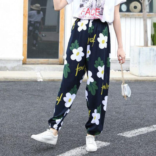 Girls Pants Wide Leg Bloomers Summer Loose Thin Trousers Fashion Trend Seaside Vacation Beach Pants