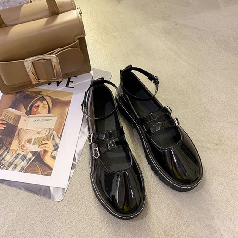 Small Leather Shoes Female British Retro Trifle Bottom Comfortable  Versatile Mary Jane Shoes High Quality