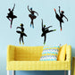 Cartoon ballet dancing girl teaching wall stickers dance music classroom layout decoration wallpaper
