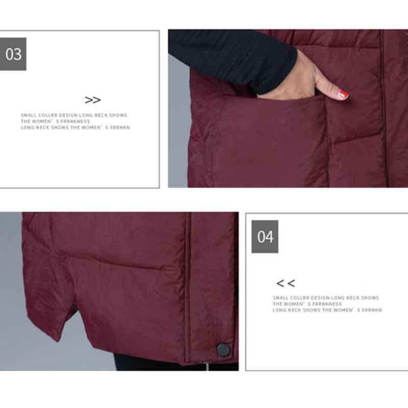 Women's Winterized Vest Winter Cotton Mommy Plus Size Loose Warm Down Cotton Jacket