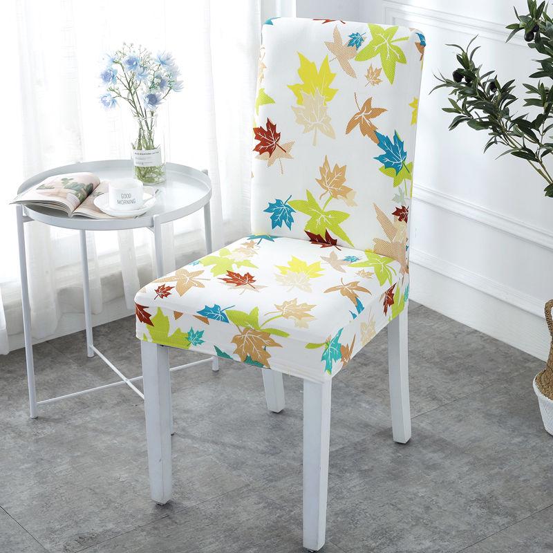 2/4/6 Pcs  Printed Stretch Chair Cover Big Elastic Seat Chair Covers Office Chair Slipcovers Restaurant Banquet Hotel Home Decoration