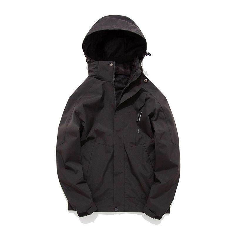 Jackets for Men and Women Three-in-one Detachable Two-piece Outdoor Sports Windbreaker Jacket Loose Large Size Outdoor Warm Jacket