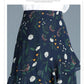 Chiffon Skirt Women's Spring and Summer Mid-length Floral Skirt High Waist Ruffled Skirt