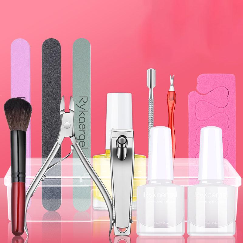 Nail Tools kit Manicure Set Nail Polish Remover cotton Cuticle Pusher polisher Nails care tool set