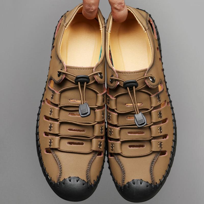 Summer Breathable Men's Mesh Shoes Men's Soft Sole Sports and Leisure Hollow Shoes