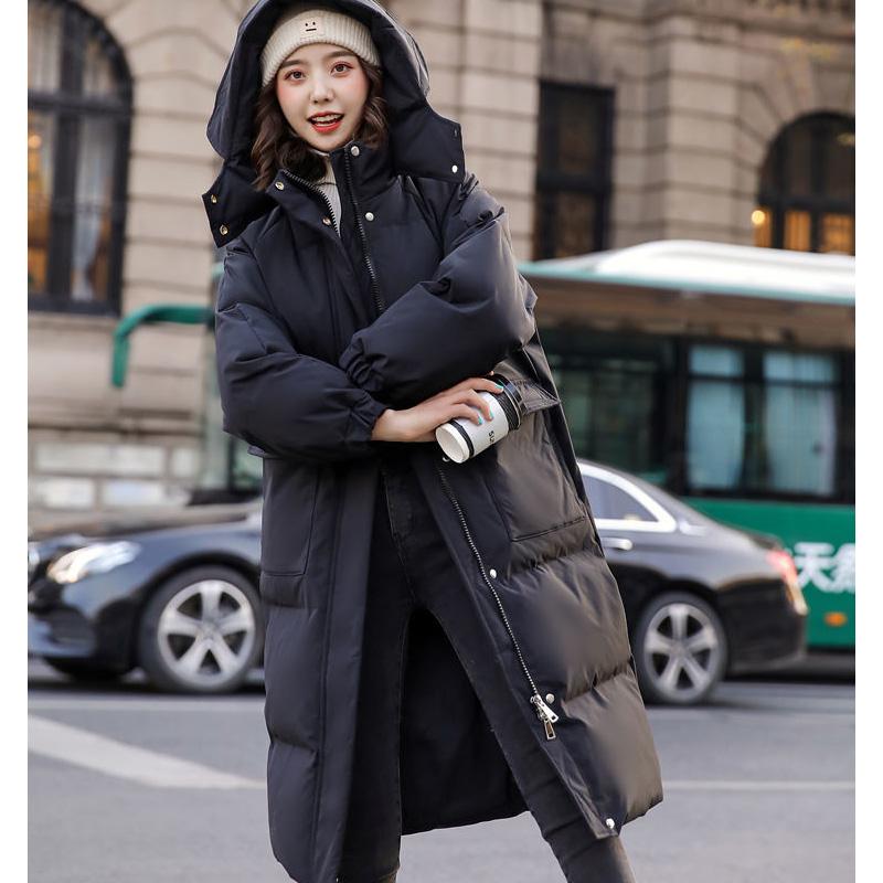 Women's Down Padded Jacket Mid-length Padded Korean Style Loose Padded Jacket