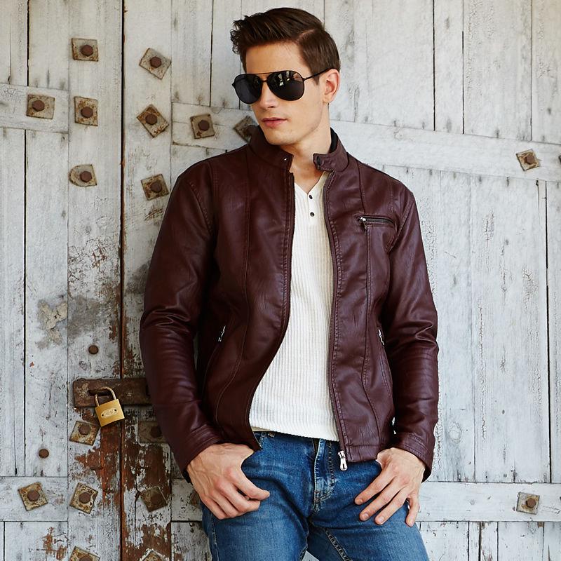 Men's PU Jackets Coats Autumn Winter Motorcycle Biker Leather Jacket Men Clothes Coats M-3X