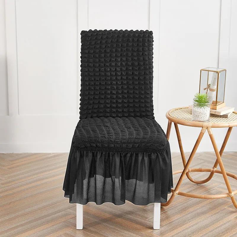 Thick Non-slip Bubble Lattice Chair Cover Elastic Skirt Type One-piece Office Chair Cover Luxury Home Chair Cover